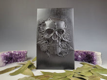 Load image into Gallery viewer, Midnight Black Skull and Roses Cremation Urn