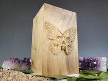 Load image into Gallery viewer, Butterfly Skull Cremation Urn