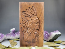 Load image into Gallery viewer, Native American Woman Walnut Urn
