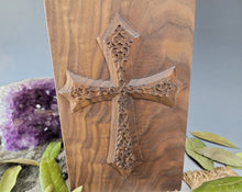 Load image into Gallery viewer, Celtic Cross Walnut Urn