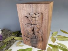 Load image into Gallery viewer, Veteran With Eagle Walnut Urn