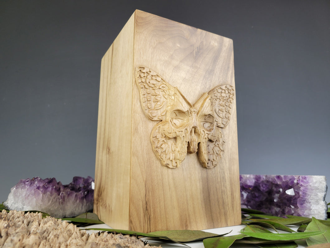 Butterfly Skull Cremation Urn