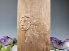 Load image into Gallery viewer, Native American Man Walnut Urn
