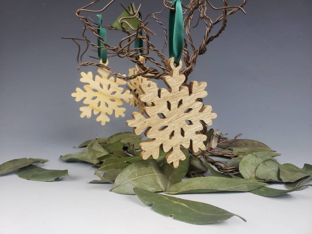 Snowflake ornament myrtlewood